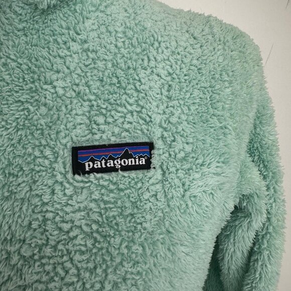 Patagonia‎ Los Gatos Zip Fuzzy Fleece Thermal Blue Pullover Women’s Size Small - Picture 3 of 6